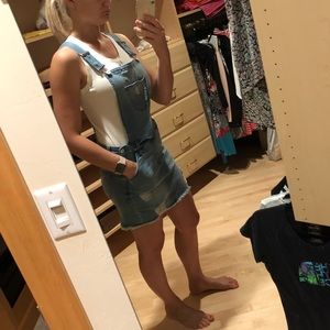 Jean skirt overall dress